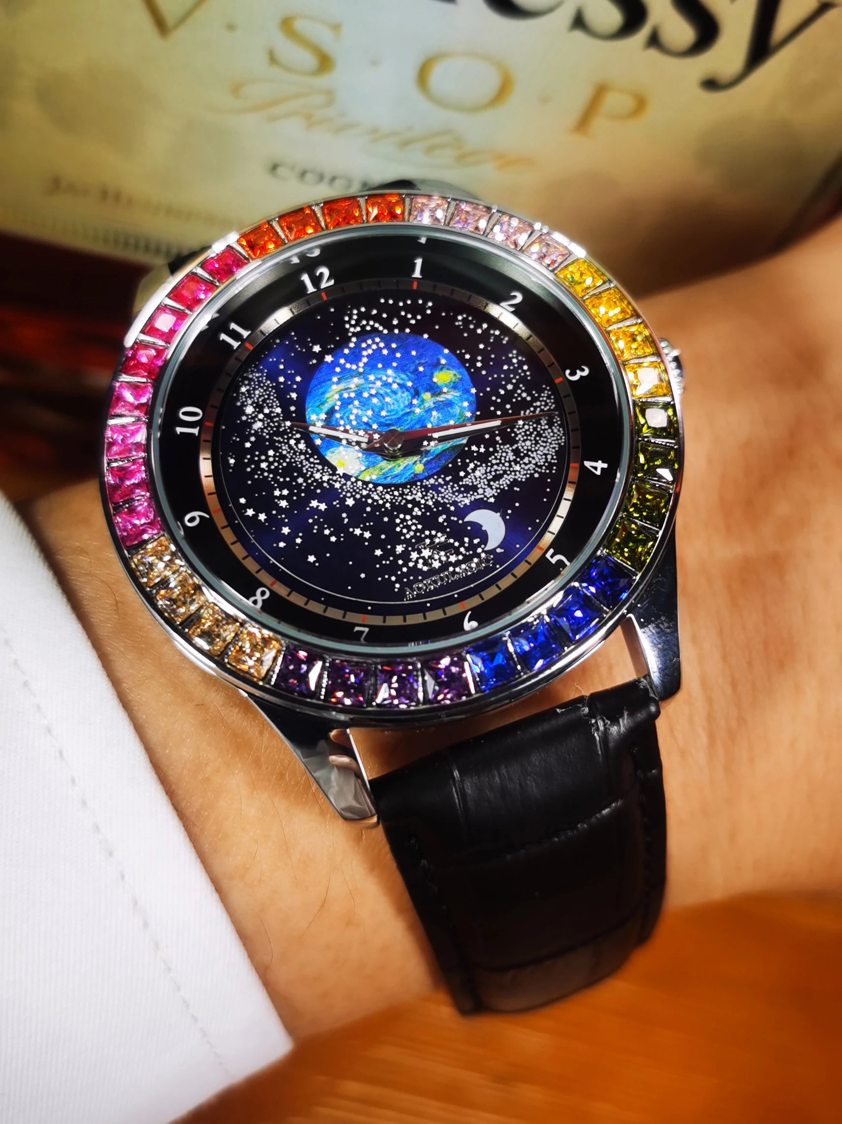 AOKULASIC Automatikuhr Sternen-Zifferblatt