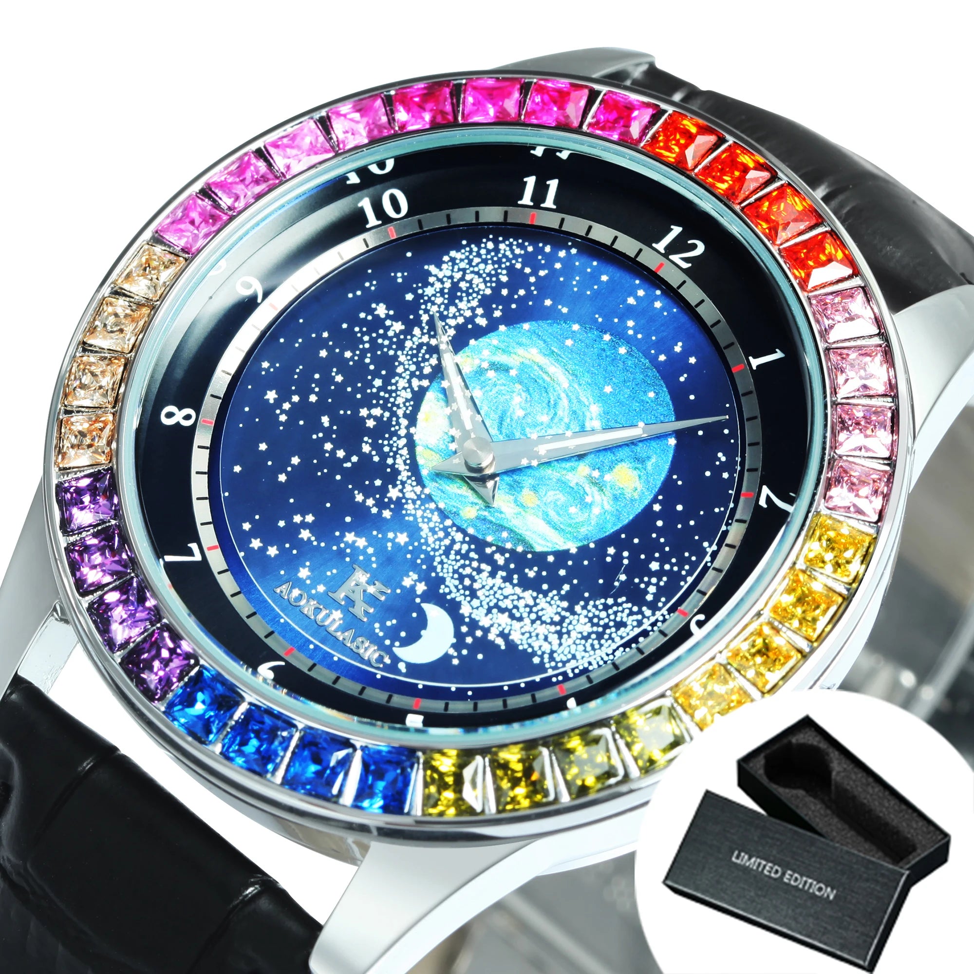 AOKULASIC Automatikuhr Sternen-Zifferblatt